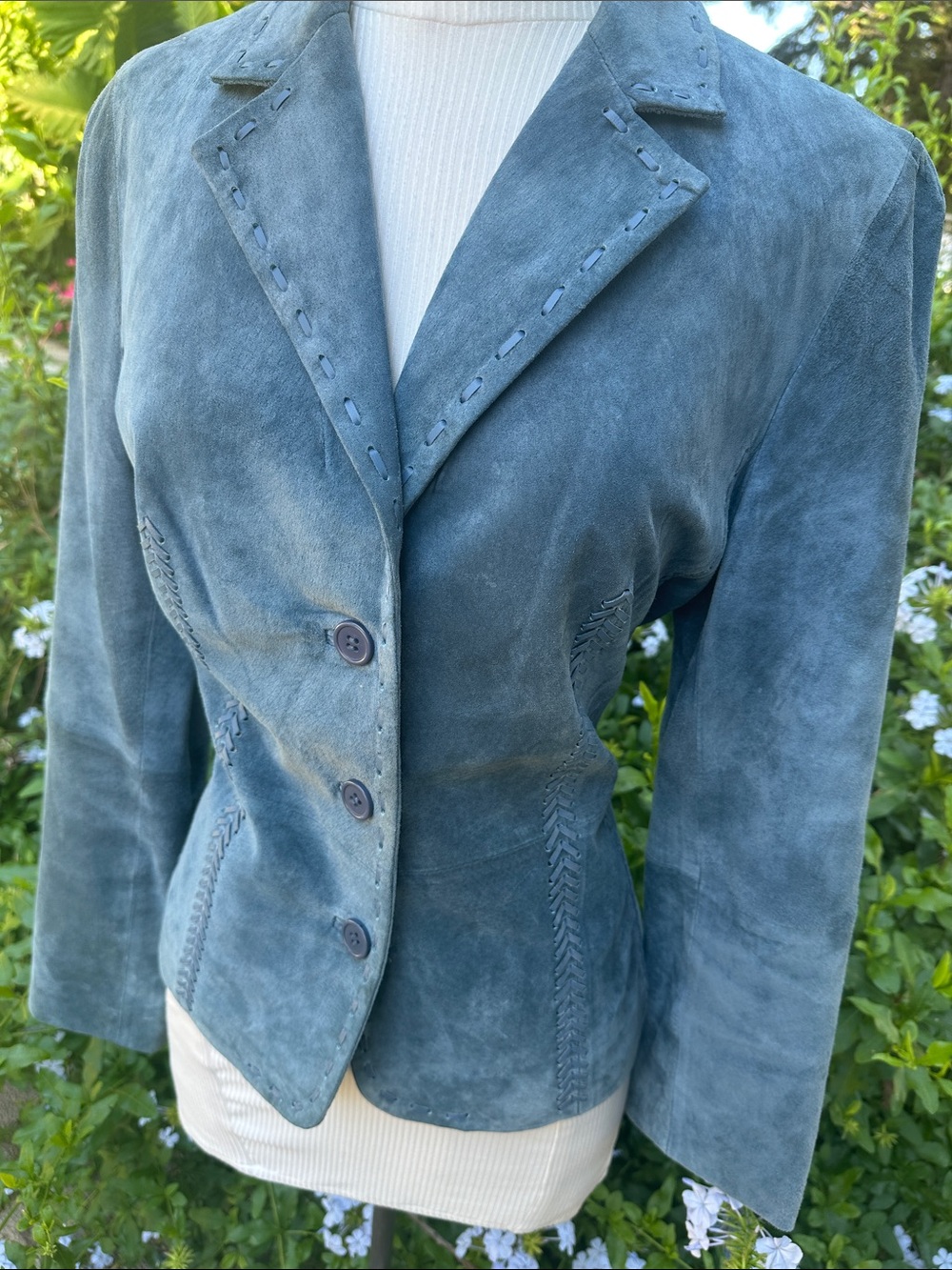 Georgiou Studio Suede Tailored Jacket/Blazer - Picture 2 of 14
